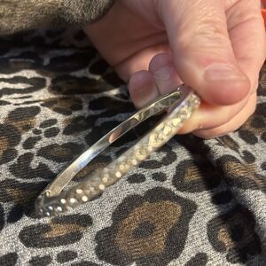 Luca‎ and Danni Women's Silver Tone Bracelet With CZ's Embrace The Journey Small